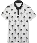 Tropical Skull Palm Golf Polo Shirt